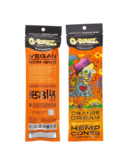 G-Rollz - Orange Dream - 2 Hemp Cones