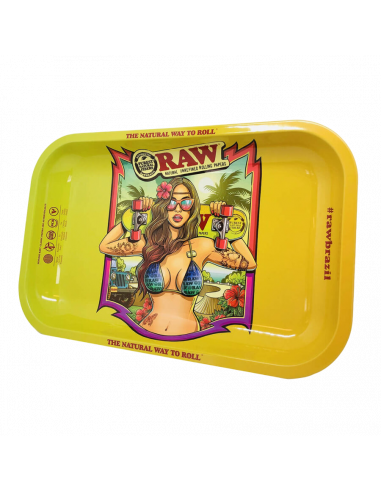 RAW Brazil 2 Girl Bikini Medium Metall Rolling Tray