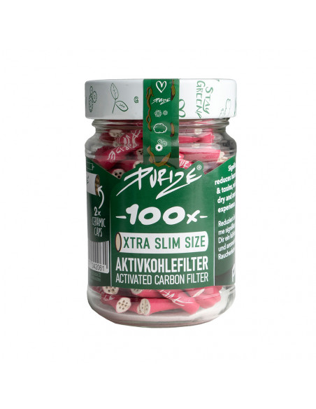 PURIZE® Glas 100 XTRA Slim Size - Pink