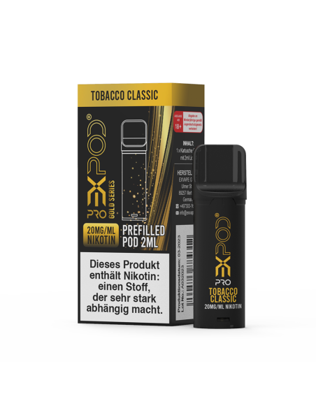 Expod Pro POD 20mg - Gold Series - Tobacco Classic