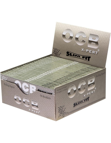 OCB Silver X-PERT Slim 50 x 32 Papers