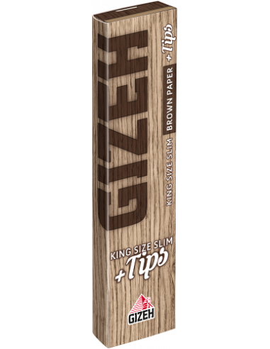 King Size Slim + Tips - GIZEH BROWN