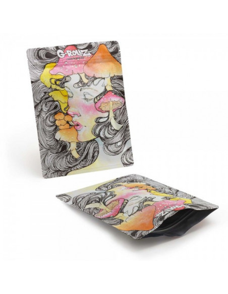 'Muschroom Lady' - 150x200 mm Smellproof Bags - 25pcs - G-Rollz