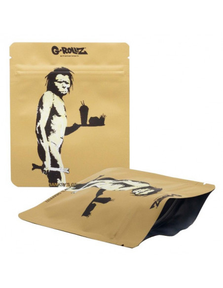 'Fast Food Caveman' - 100x125 mm Smellproof Bags - 8pcs - G-Rollz