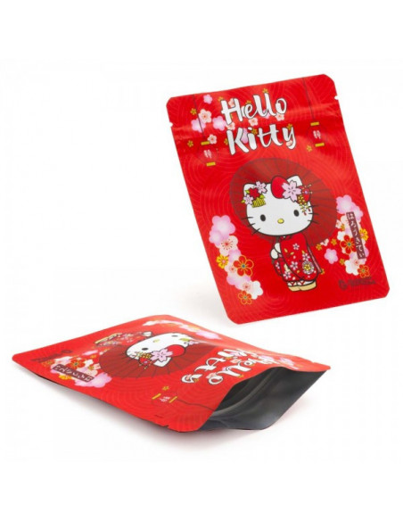Hello Kitty 'Kimono Red' - 100x125 mm Smellproof Bags - 8pcs - G-Rollz